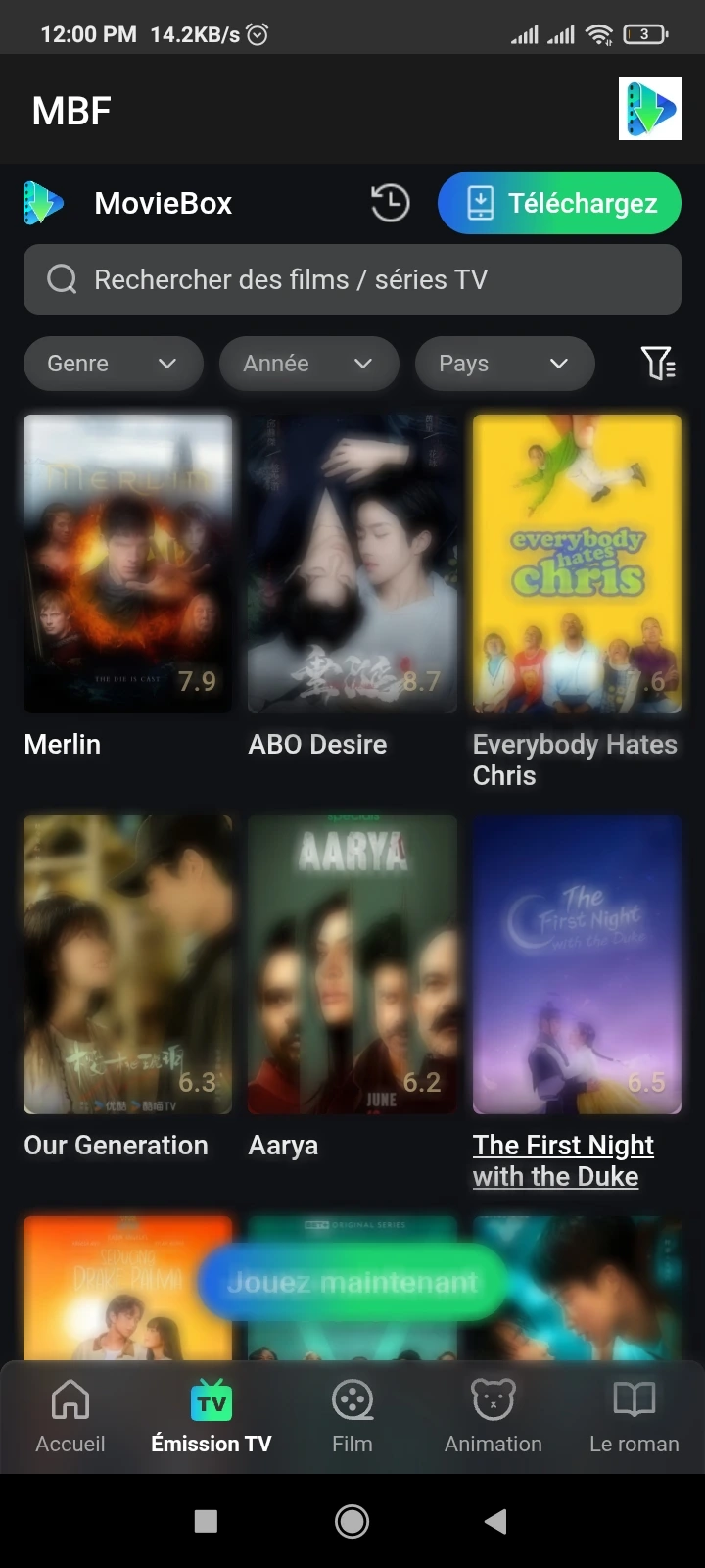 Screenshot Of Movie Box Francais App